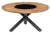 Lauko stalas 4Living, rudas/juodas, 150 cm x 150 cm x 74 cm