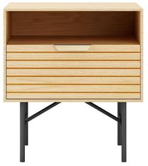 Naktinis staliukas Home4you Bassel 20136, smėlio, 45 cm x 40 cm x 50 cm