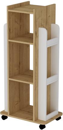 Lentyna Kalune Design Marses 550ARN1638, ąžuolo/balta, 60 cm x 40 cm x 120 cm