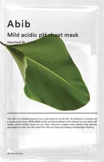 Veido kaukė Abib Mild Acidic pH Sheet Mask Heartleaf Fit, 30 ml