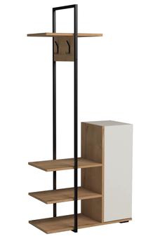 Prieškambario spinta Kalune Design Rone 492LGM1161, balta, 35 cm x 80 cm x 184 cm