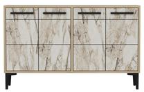 TV staliukas Kalune Design Stria, ąžuolo/marmuro, 120 cm x 30 cm x 75 cm