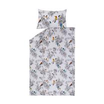 Patalynės užvalkalų komplektas Domoletti Bird Wilde, baltas/pilkas, 140 x 200 cm