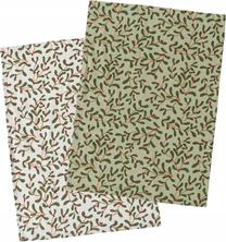 Virtuvinių rankšluosčių rinkinys Boltze Mistletoe, baltas/raudonas/žalias, 70 cm x 50 cm, 2 vnt.