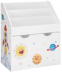 Pastatoma lentyna Songmics, balta/įvairių spalvų, 62.5 cm x 29.5 cm x 70 cm