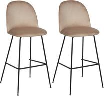 Kėdžių rinkinys Beliani Arcola, smėlio, 54 cm x 52 cm x 114 cm, 2 vnt.