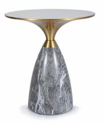 Kavos staliukas Leo, baltas/pilkas, 50 cm x 50 cm x 54 cm