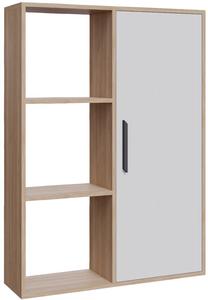 Lentyna Kalune Design Patrick 875ZNA4696, ąžuolo/balta, 25 cm x 90 cm x 123.6 cm