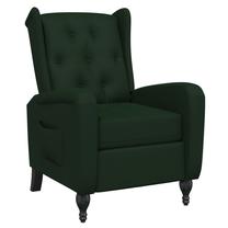 Atlošiamas krėslas VLX Velvet 329343, tamsiai žalia, 90 cm x 66 cm x 98 cm