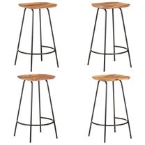 Kėdžių rinkinys VLX Solid Acacia Wood, ruda, 36 cm x 38 cm x 74 cm, 4 vnt.