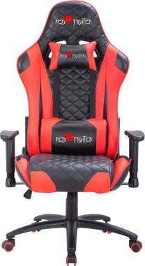 Žaidimų kėdė Red Fighter C1, 56.5 x 57.5 x 124 - 131 cm, juoda/raudona