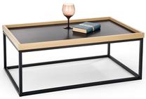 Kavos staliukas Vespa, juoda/medžio, 100 cm x 60 cm x 39 cm