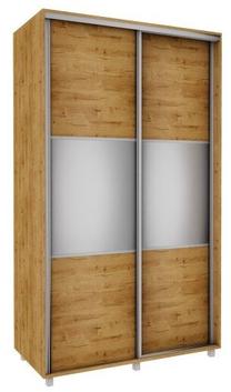 Spinta Bodzio Sliding SZP120-DSC/L, ruda, 120 cm x 60 cm x 210 cm, su veidrodžiu