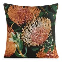 Dekoratyvinės pagalvėlės užvalkalas Gobelin 11, žalia/oranžinė, 45 cm x 45 cm