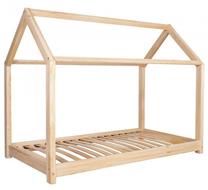 Vaikiška lova viengulė BD02, ruda, 80 x 160 cm, be patalynės dėžės, be čiužinio