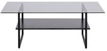 Kavos staliukas Okaya 61578, skaidrus/juodas, 60 cm x 110 cm x 42 cm