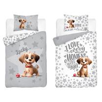 Patalynės užvalkalų komplektas PPH-84, baltas/pilkas, 100 x 135 cm