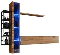 Svetainės baldų komplektas ASM Switch M7, vidaus, ąžuolo/juoda