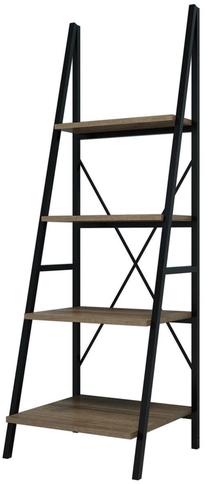 Pastatoma lentyna Kalune Design Passi 835PUQ3602, juoda/riešuto, 50 cm x 44 cm x 150 cm