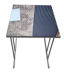 Kavos staliukas Elit Su, sidabro, 35 cm x 35 cm x 50 cm