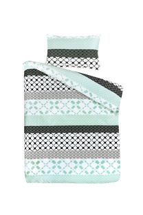 Patalynės užvalkalų komplektas Kenda Sand Gisele 125, balta/juoda/mint, 135 x 200 cm