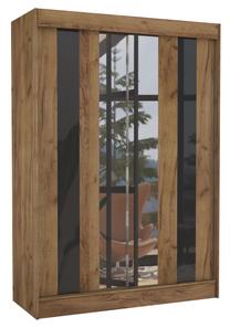 Spinta ADRK Keita 150, ruda/juoda, 61 cm x 150 cm x 215 cm, su veidrodžiu