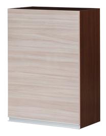 Viršutinė virtuvinė spintelė Bodzio Sandi KS50GL-LA/OR, riešuto/smėlio, 50 cm x 31 cm x 72 cm