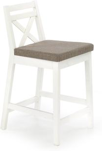 Baro kėdė BORYS LOW, balta, 41 cm x 48 cm x 83 cm