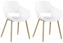 Kėdžių rinkinys Kayoom Alice 110, balta, 59 cm x 58 cm x 85 cm, 2 vnt.