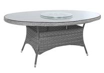 Lauko stalas Home4you Ascot, pilkas, 180 cm x 120 cm x 75 cm