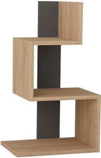 Žurnalinis staliukas Kalune Design Rosia, antracito/ąžuolo, 42 cm x 30 cm x 72 cm