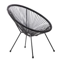 Krėslas Homla Acapulco Fiesta 891958, juodas, 70 cm x 73 cm x 80 cm