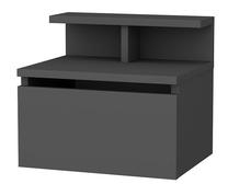 Naktinis staliukas Kalune Design Alice 322RTC1607, antracito, 31.9 cm x 39.8 cm x 35 cm