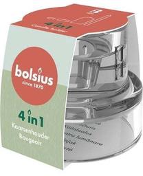 Žvakidė Bolsius 4in1, stiklas, 6.9 cm, skaidri