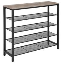 Batų lentyna Songmics Indestic Mesh 5-Tier, juoda/pilka, 100 cm x 30 cm x 92.5 cm