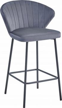 Baro kėdė Leobert Gatta, juoda/tamsiai pilka, 43.5 cm x 36.5 cm x 90.5 cm