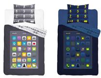 Vaikiškas patalynės užvalkalų komplektas PPE-26, juoda/pilka, 140 x 200 cm