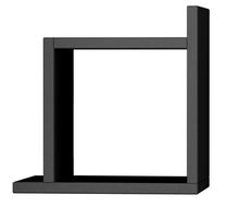 Sieninė lentyna Kalune Design Kutu 855DTE1674, antracito, 22 cm x 30 cm x 30 cm