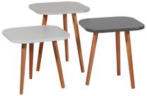 Kavos staliukas Kalune Design Tuvalle 049, antracito/balta/pilka, 40 cm x 40 cm x 47 cm