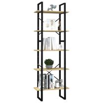 Lentyna VLX 5-Tier Cabinet, ruda/juoda, 60 cm x 30 cm x 175 cm