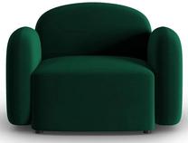 Krėslas Micadoni Home Blair Velvet, tamsiai žalia, 119 cm x 87 cm x 80 cm