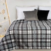 Kalėdinis pledas Santa K158-01, baltas/pilkas, 150 cm x 200 cm