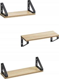 Sieninė lentyna Vasagle Vasagle, ruda, 3 vnt.