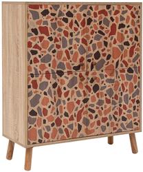 Spintelė Kalune Design Multi Purpose Pebble, įvairių spalvų/sonoma ąžuolo, 36 cm x 95 cm x 111 cm