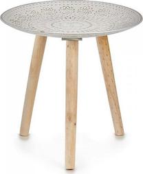 Kavos staliukas Gift Decor Mandala, sidabro, 40 cm x 40 cm x 39 cm