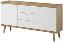 Komoda Piaski Primo PKSZ160, ąžuolo/balta, 160 cm x 40 cm x 83 cm