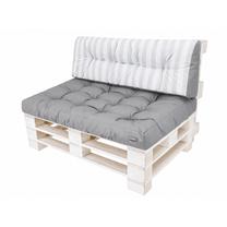 Lauko baldų pagalvių rinkinys Hobbygarden Leo LE2PJP6, balta/pilka, 120 x 80 cm