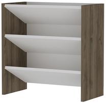 Batų spintelė Kalune Design Nil 2, ruda/balta, 29.8 cm x 60 cm x 60 cm