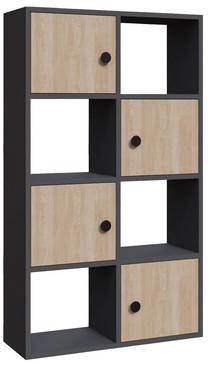 Lentyna Kalune Design Tasso 322RTC1158, antracito/ruda/tamsiai pilka, 25 cm x 72 cm x 123.4 cm