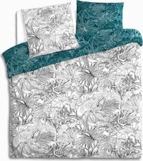 Patalynės užvalkalų komplektas Jungle, mėlynas/baltas, 220 x 240 cm